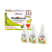 Load image into Gallery viewer, Rite Stevia Liquid Drops Multi-Flavor Combo Pack B : Vanilla, Caramel & Plain