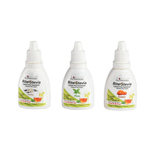 Load image into Gallery viewer, Rite Stevia Liquid Drops Multi-Flavor Combo Pack B : Vanilla, Caramel & Plain