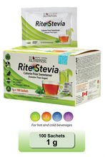 Load image into Gallery viewer, Rite Stevia Packets 100 Count 1g Sachets
