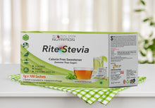 Load image into Gallery viewer, Rite Stevia Packets 100 Count 1g Sachets
