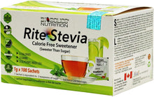 Load image into Gallery viewer, Rite Stevia Packets 100 Count 1g Sachets
